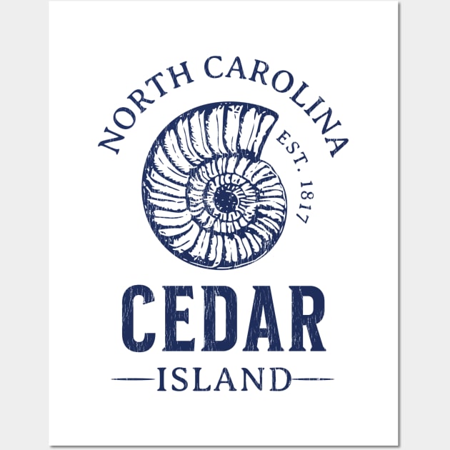 Cedar Island, NC Summertime Vacationing Seashell Wall Art by Contentarama